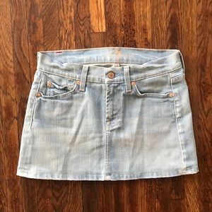 7 For All Man Kind Denim Mini Skirt